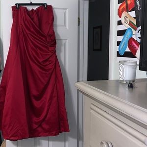 Red long special occasion dress